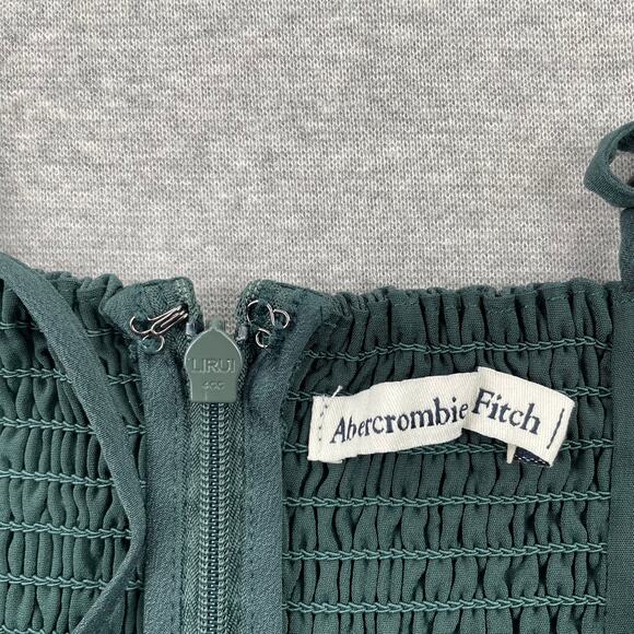 SOLD Abercrombie & Fitch Twist-Front Cutout Jumpsuit Small Tall Dark Green - Picture 13 of 14